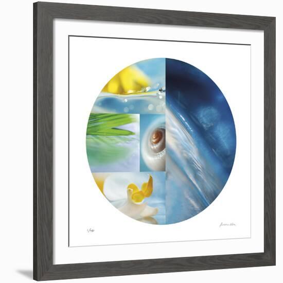 Tropical Wave Circle-Florence Delva-Framed Giclee Print