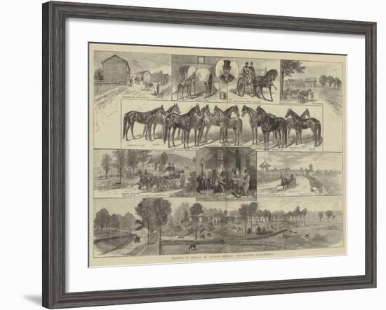 Trotting in America, Mr Bonner's Breeding and Training Establishment-null-Framed Giclee Print