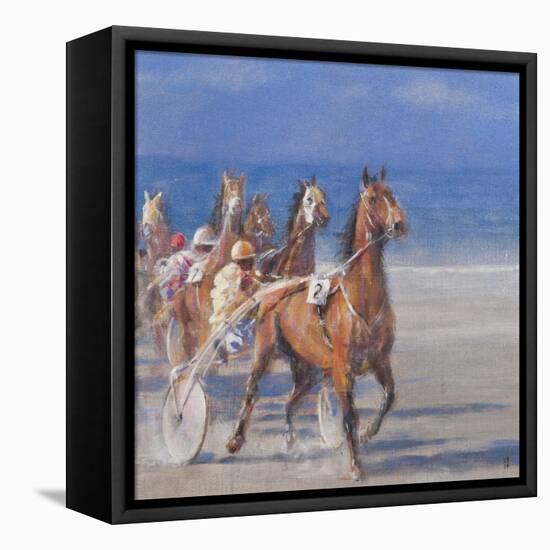 Trotting Races, Lancieux, Brittany, 2014-Lincoln Seligman-Framed Premier Image Canvas