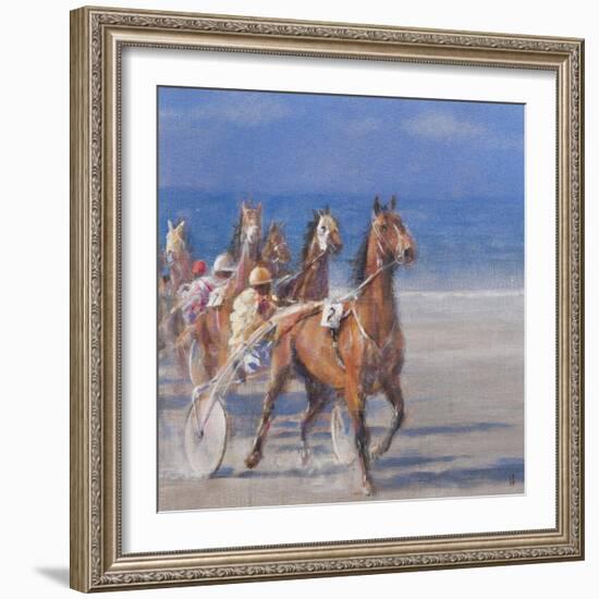 Trotting Races, Lancieux, Brittany, 2014-Lincoln Seligman-Framed Giclee Print