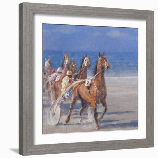Trotting Races, Lancieux, Brittany, 2014-Lincoln Seligman-Framed Giclee Print
