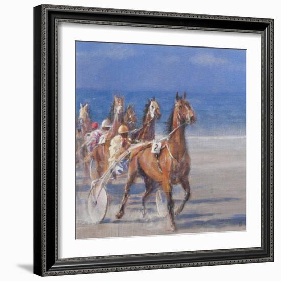 Trotting Races, Lancieux, Brittany, 2014-Lincoln Seligman-Framed Giclee Print