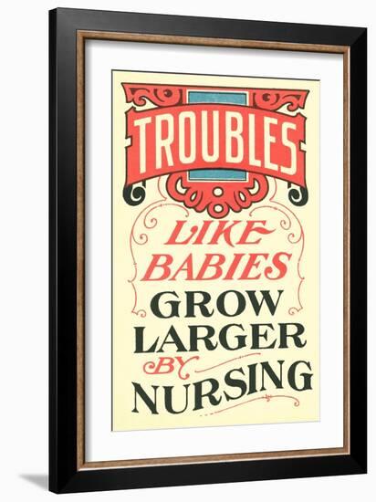 Troubles Grow Larger by Nursing-null-Framed Art Print