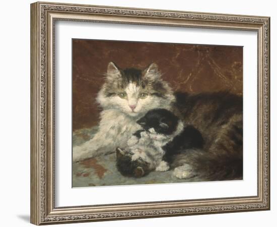 Troublesome Twins-Henriette Ronner Knip-Framed Giclee Print