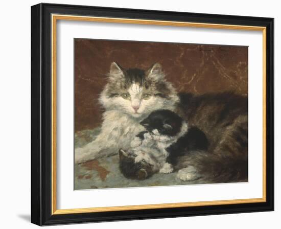 Troublesome Twins-Henriette Ronner Knip-Framed Giclee Print