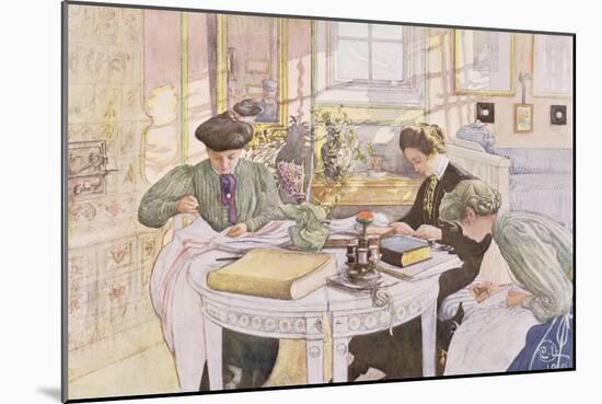 Trousseau, Published in "Lasst Licht Hinin," ("Let in More Light") 1910-Carl Larsson-Mounted Giclee Print