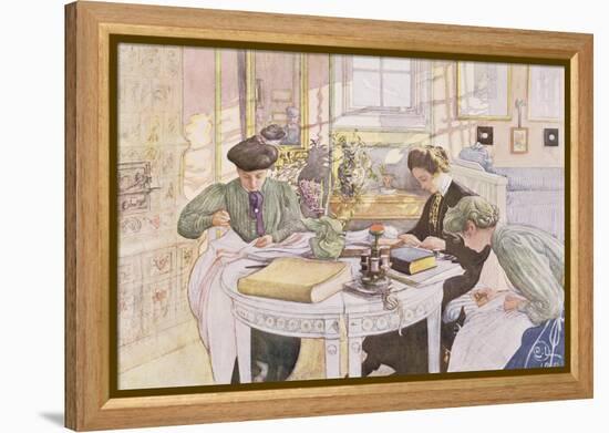 Trousseau, Published in "Lasst Licht Hinin," ("Let in More Light") 1910-Carl Larsson-Framed Premier Image Canvas