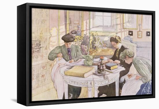 Trousseau, Published in "Lasst Licht Hinin," ("Let in More Light") 1910-Carl Larsson-Framed Premier Image Canvas