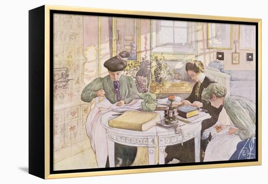 Trousseau, Published in "Lasst Licht Hinin," ("Let in More Light") 1910-Carl Larsson-Framed Premier Image Canvas