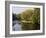 Trout Fisherman Casting to a Fish on the River Dee, Wrexham, Wales-John Warburton-lee-Framed Photographic Print