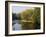 Trout Fisherman Casting to a Fish on the River Dee, Wrexham, Wales-John Warburton-lee-Framed Photographic Print