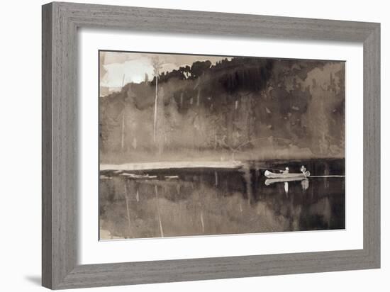 Trout Fishing, Lake St. John-Winslow Homer-Framed Giclee Print