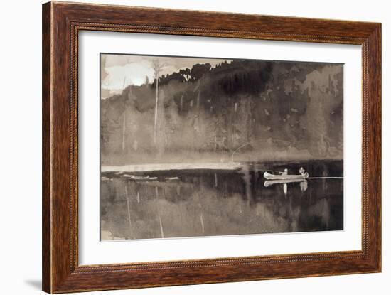 Trout Fishing, Lake St. John-Winslow Homer-Framed Giclee Print