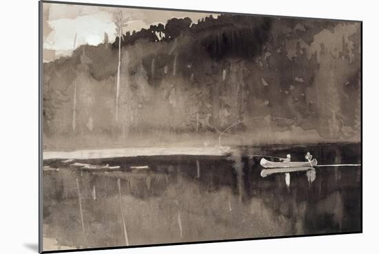 Trout Fishing, Lake St. John-Winslow Homer-Mounted Giclee Print