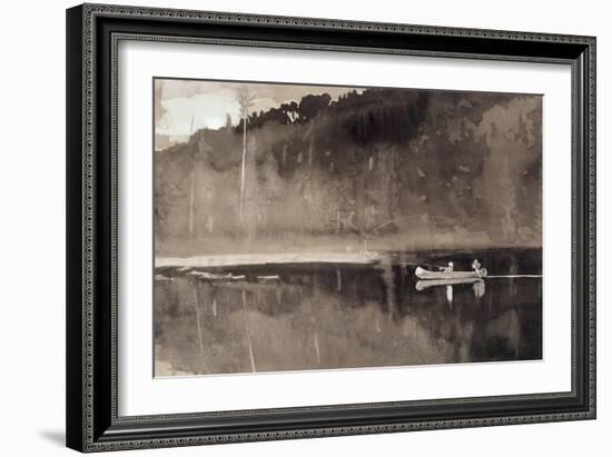 Trout Fishing, Lake St. John-Winslow Homer-Framed Giclee Print