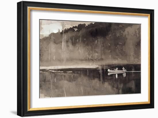 Trout Fishing, Lake St. John-Winslow Homer-Framed Giclee Print