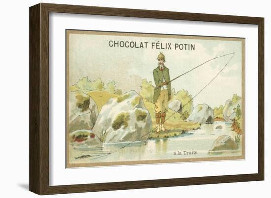 Trout Fishing-null-Framed Giclee Print