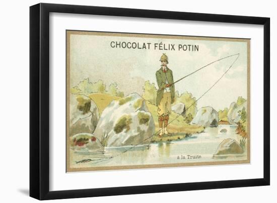 Trout Fishing-null-Framed Giclee Print