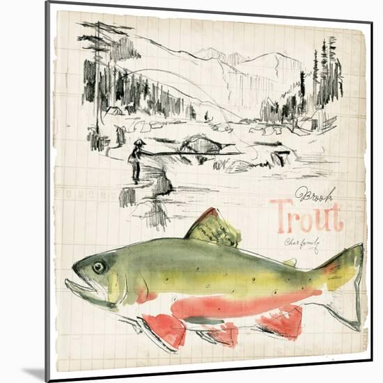 Trout Journal II-Jennifer Parker-Mounted Art Print