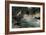 Trout on the Hook of a Fisherman in the north Woods, Circa 1900-null-Framed Giclee Print