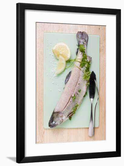 Trout with Parsley, Lemon Wedges and Salt-Foodcollection-Framed Photographic Print