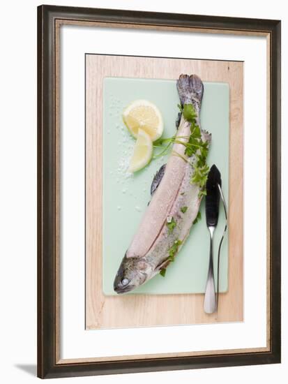 Trout with Parsley, Lemon Wedges and Salt-Foodcollection-Framed Photographic Print