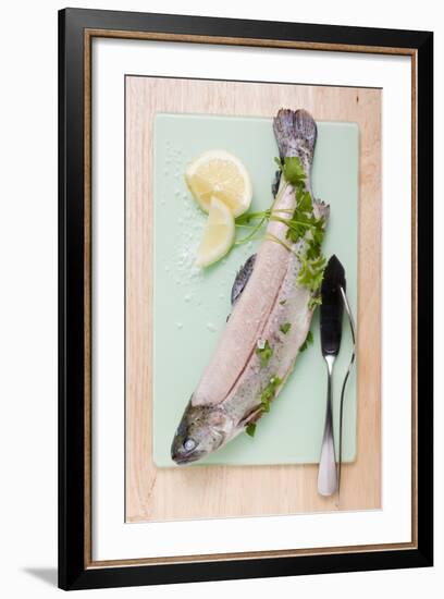Trout with Parsley, Lemon Wedges and Salt-Foodcollection-Framed Photographic Print