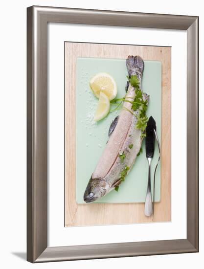 Trout with Parsley, Lemon Wedges and Salt-Foodcollection-Framed Photographic Print