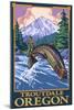 Troutdale, Oregon - Fisherman-Lantern Press-Mounted Art Print