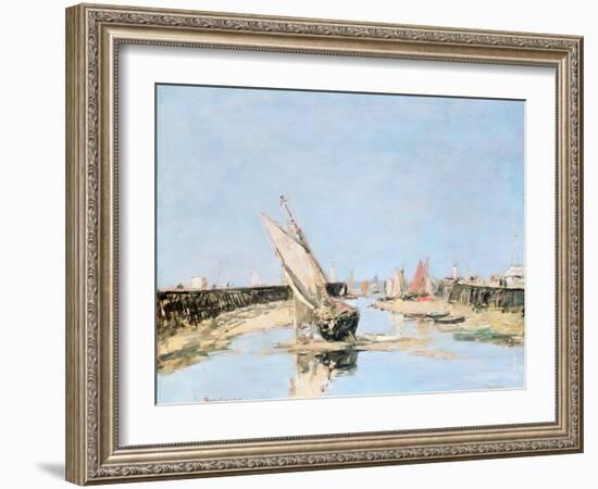 Trouville, 1894 (Oil on Panel)-Eugene Louis Boudin-Framed Giclee Print