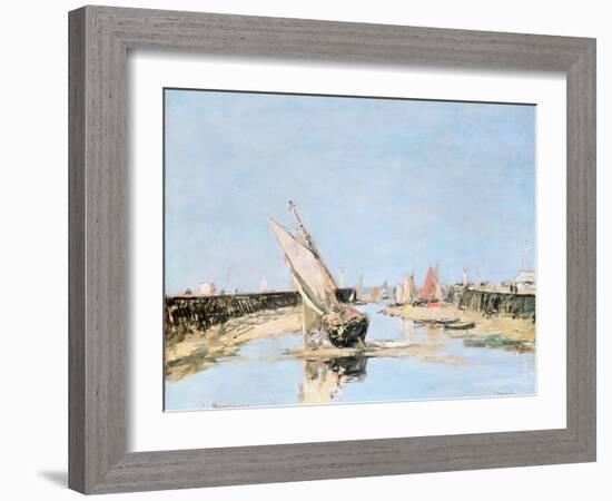 Trouville, 1894 (Oil on Panel)-Eugene Louis Boudin-Framed Giclee Print