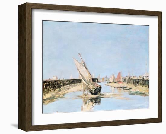 Trouville, 1894 (Oil on Panel)-Eugene Louis Boudin-Framed Giclee Print