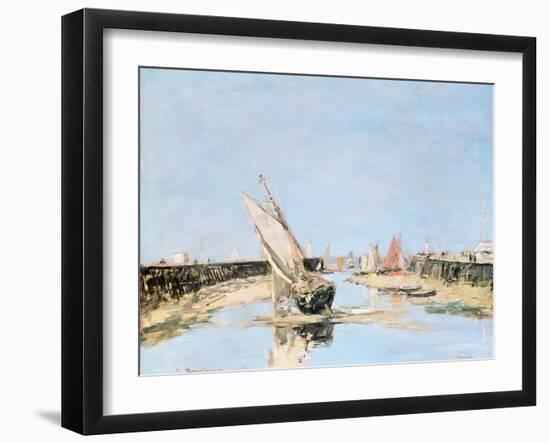 Trouville, 1894 (Oil on Panel)-Eugene Louis Boudin-Framed Giclee Print