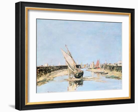 Trouville, 1894 (Oil on Panel)-Eugene Louis Boudin-Framed Giclee Print