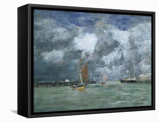 Trouville at High Tide, 1892-1896-Eugène Boudin-Framed Premier Image Canvas