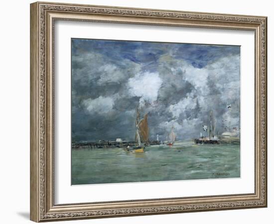 Trouville at High Tide, 1892-1896-Eugène Boudin-Framed Giclee Print