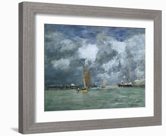 Trouville at High Tide, 1892-1896-Eugène Boudin-Framed Giclee Print
