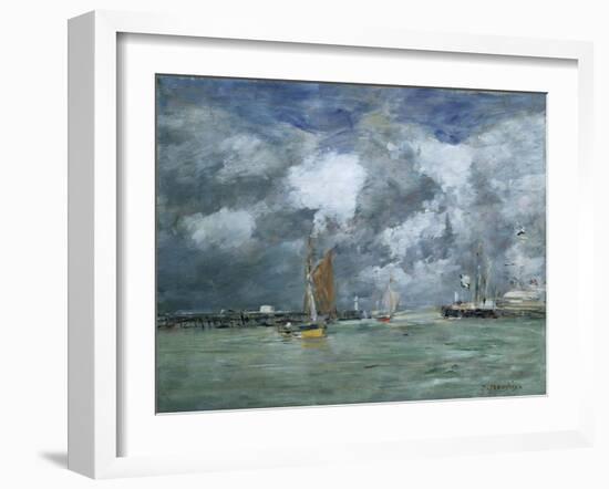 Trouville at High Tide, 1892-1896-Eugène Boudin-Framed Giclee Print