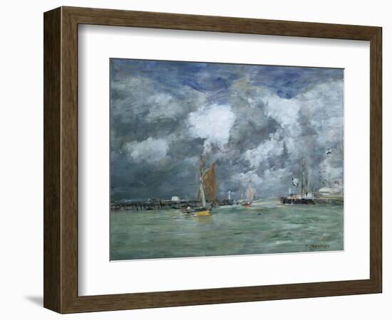 Trouville at High Tide, 1892-1896-Eugène Boudin-Framed Giclee Print