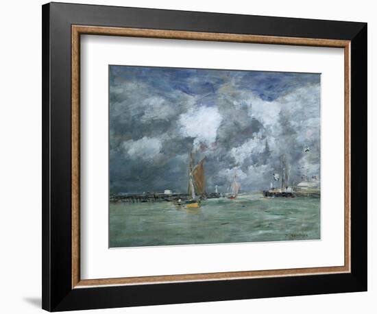 Trouville at High Tide, 1892-1896-Eugène Boudin-Framed Giclee Print