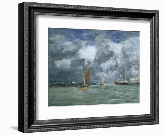 Trouville at High Tide, 1892-1896-Eugène Boudin-Framed Giclee Print