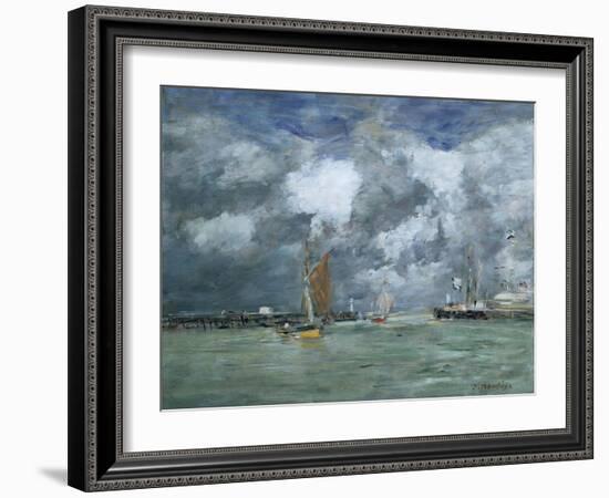 Trouville at High Tide, 1892-1896-Eugène Boudin-Framed Giclee Print