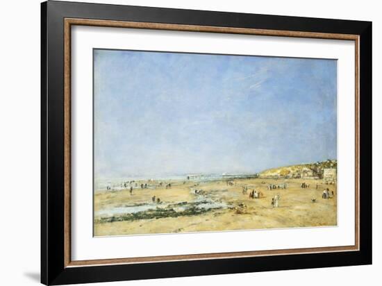 Trouville, General View of the Beach; Trouville, Vue Generale De La Plage, 1890-Eugène Boudin-Framed Giclee Print