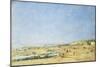 Trouville, General View of the Beach; Trouville, Vue Generale De La Plage, 1890-Eugène Boudin-Mounted Giclee Print
