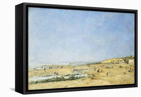 Trouville, General View of the Beach; Trouville, Vue Generale De La Plage, 1890-Eugène Boudin-Framed Premier Image Canvas