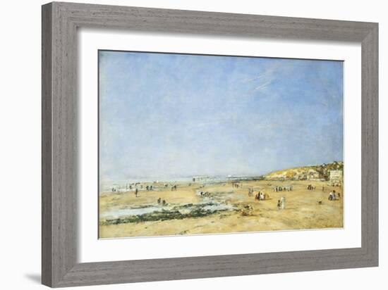 Trouville, General View of the Beach-Eug?ne Boudin-Framed Giclee Print