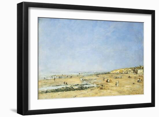 Trouville, General View of the Beach-Eug?ne Boudin-Framed Giclee Print