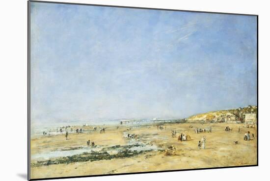 Trouville, General View of the Beach-Eug?ne Boudin-Mounted Giclee Print