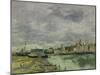 Trouville Harbor-Eugene Louis Boudin-Mounted Art Print