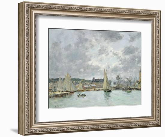 Trouville Harbour, 1880-Eugène Boudin-Framed Giclee Print